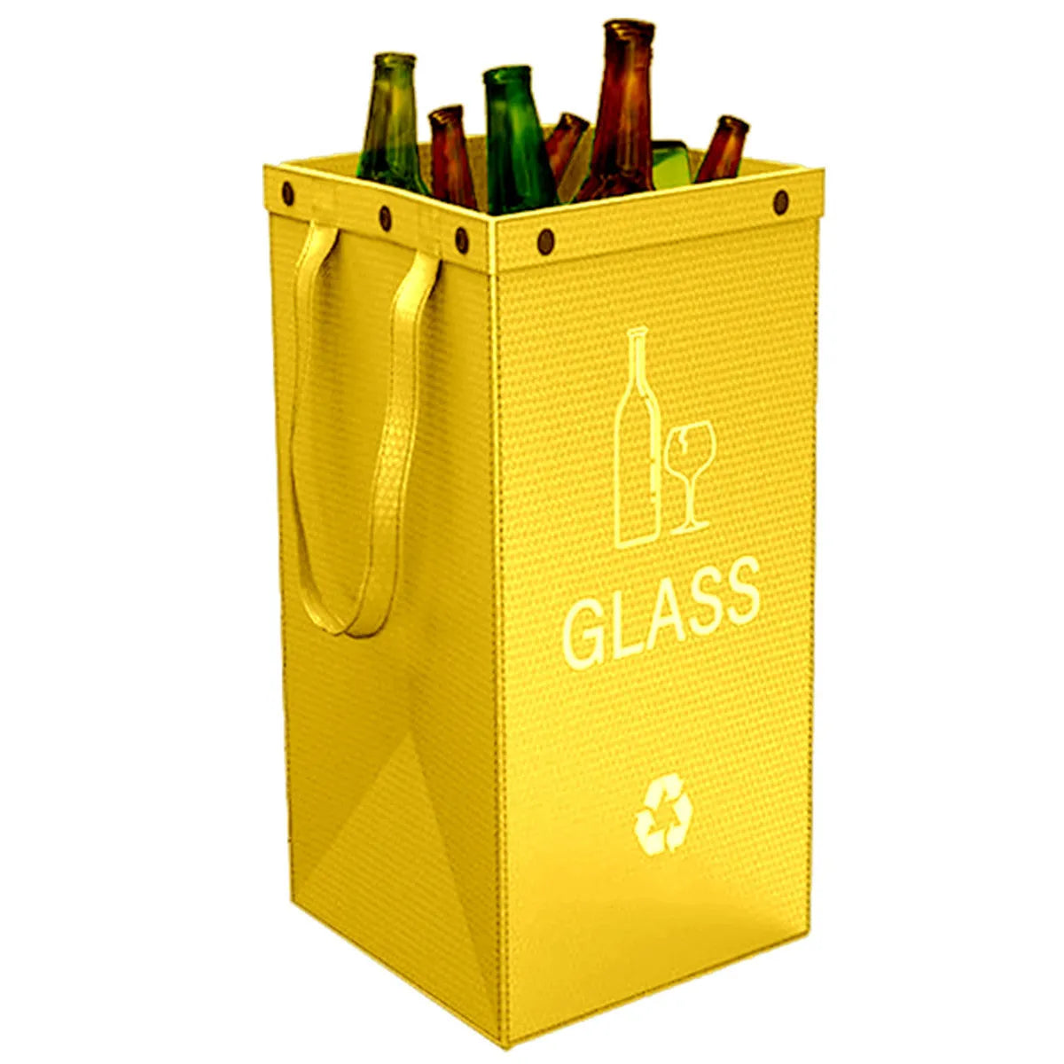 40-litre capacity handbag-style plastic waste sorting bin in a selected colour, showing its dimensions.