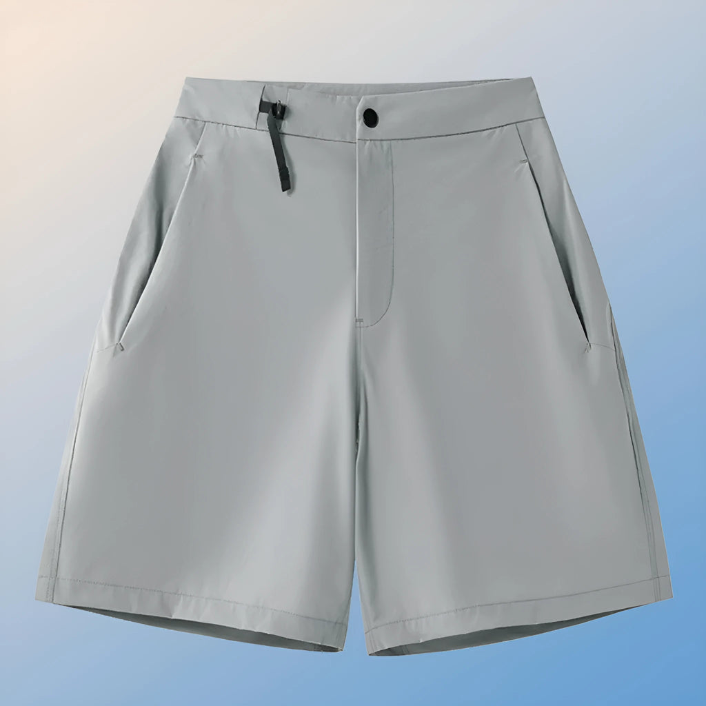 Men's quick-drying sports shorts in Army Green colour with elastic waistband and 3D cutting design