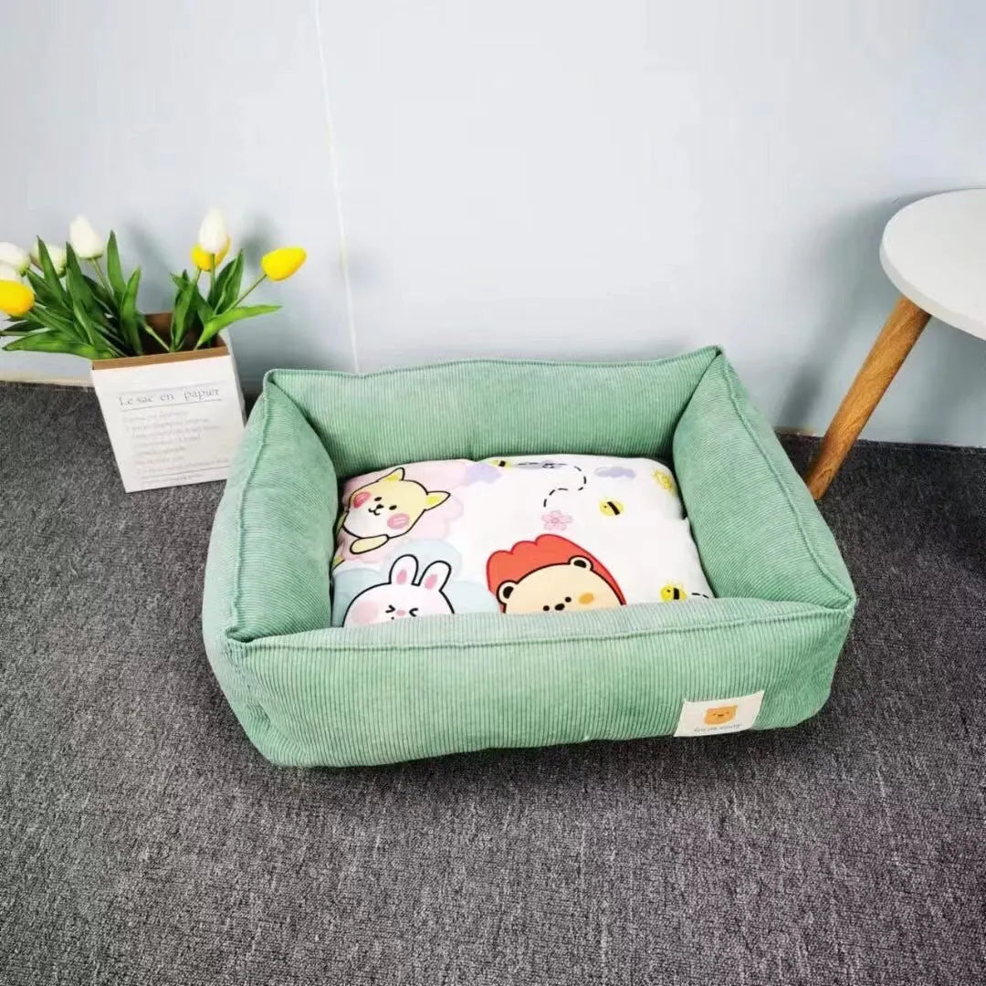 Dog pet nest in cloth fabric available in 50x40cm and 60x50cm sizes with seven colour options