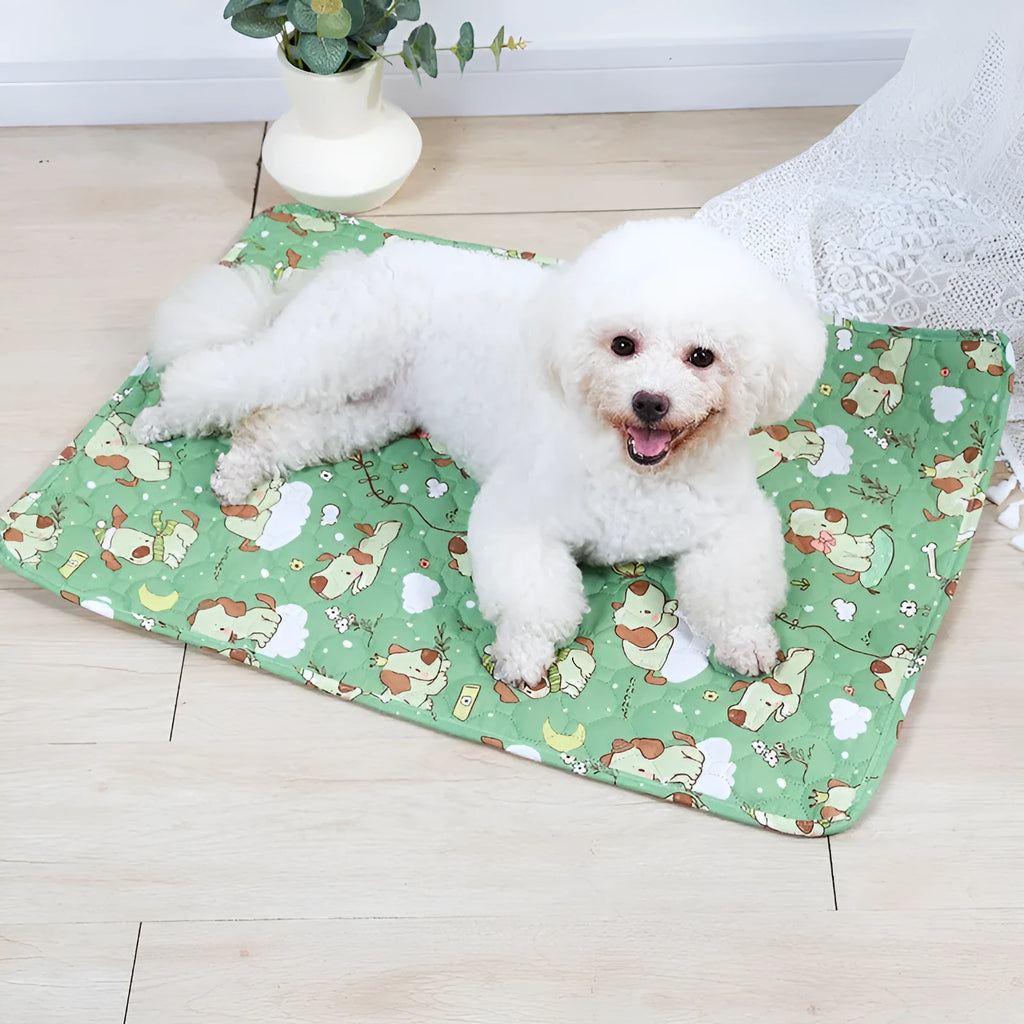 Reusable washable waterproof pet urine pad with animal pattern in multiple size options