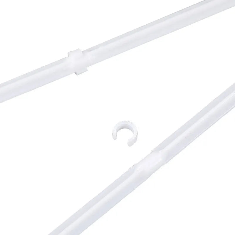Ten white PP plastic car window flag pole holders mounted on vehicle