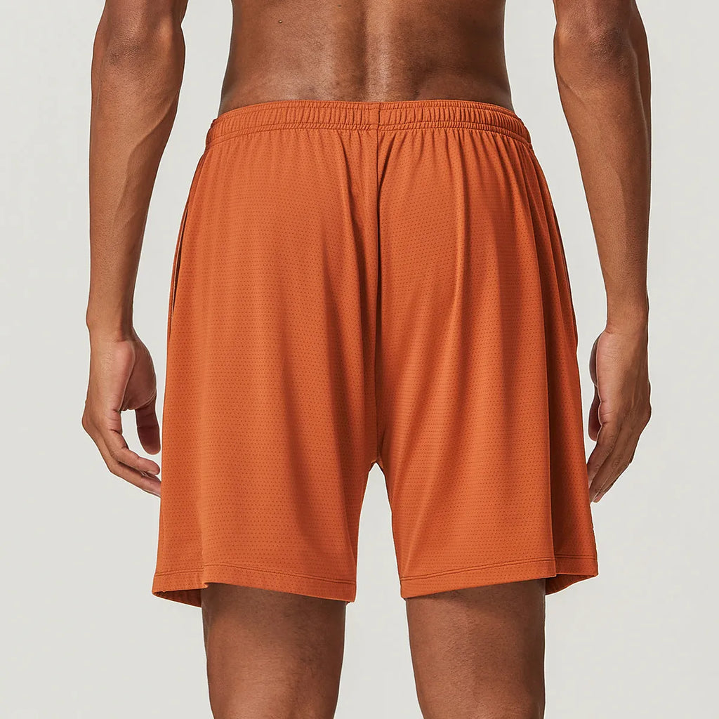 Men's quick-dry running shorts in seven colours with double-layer construction for workouts