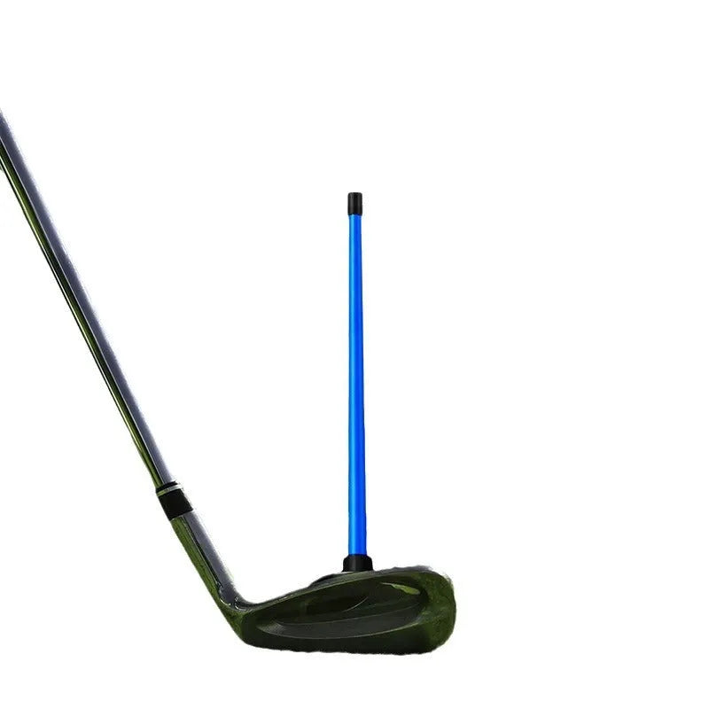 Red aluminium alloy golf swing trainer with magnetic baseball bat alignment design