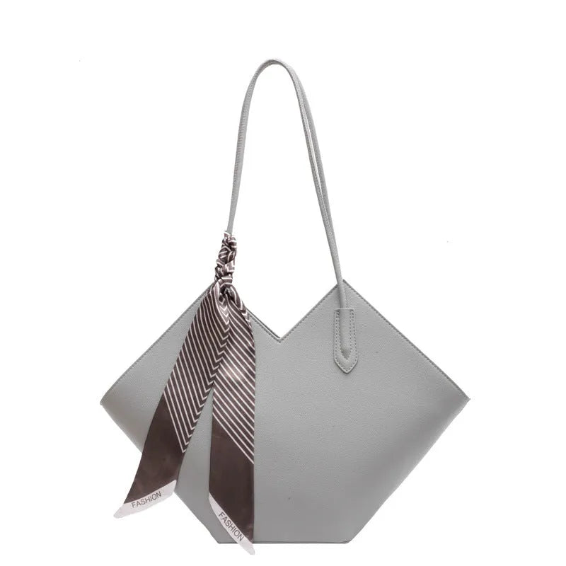 Women's large capacity PU shoulder bag in horizontal square shape with eight colour options
