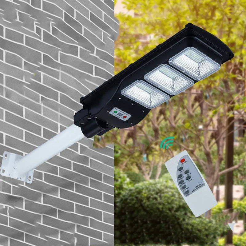 60W integrated solar street light with remote control for outdoor pathway and driveway illumination