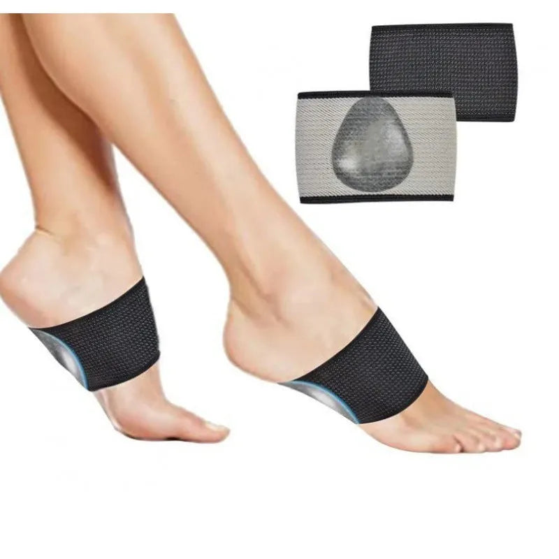 PU elastic arch support foot bandage in ordinary and decorative full heart style designs.