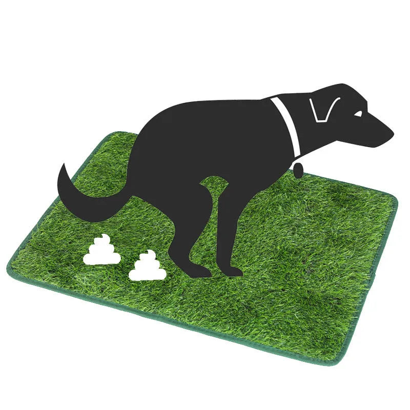 Artificial grass dog toilet training mat with drainage for indoor pet use