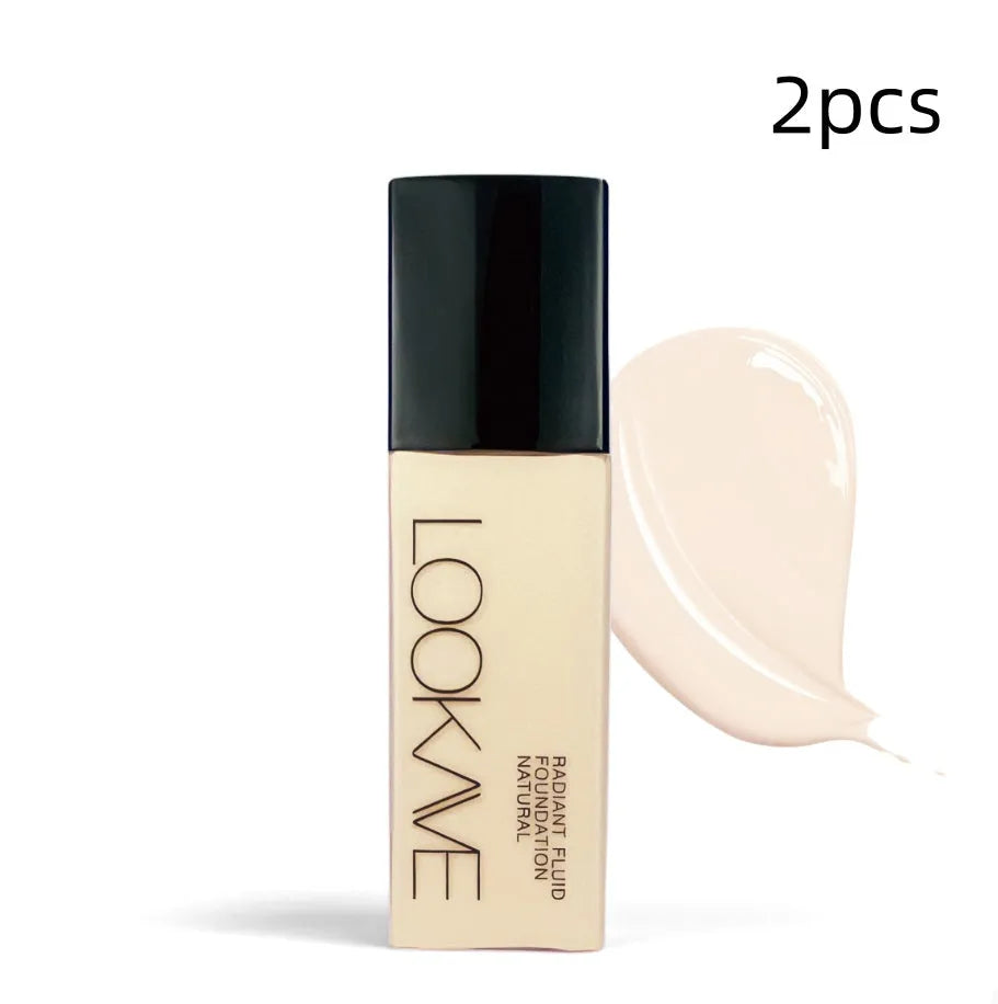LOOKAVE Matte Liquid Foundation bottle with waterproof brightening formula in 21c size