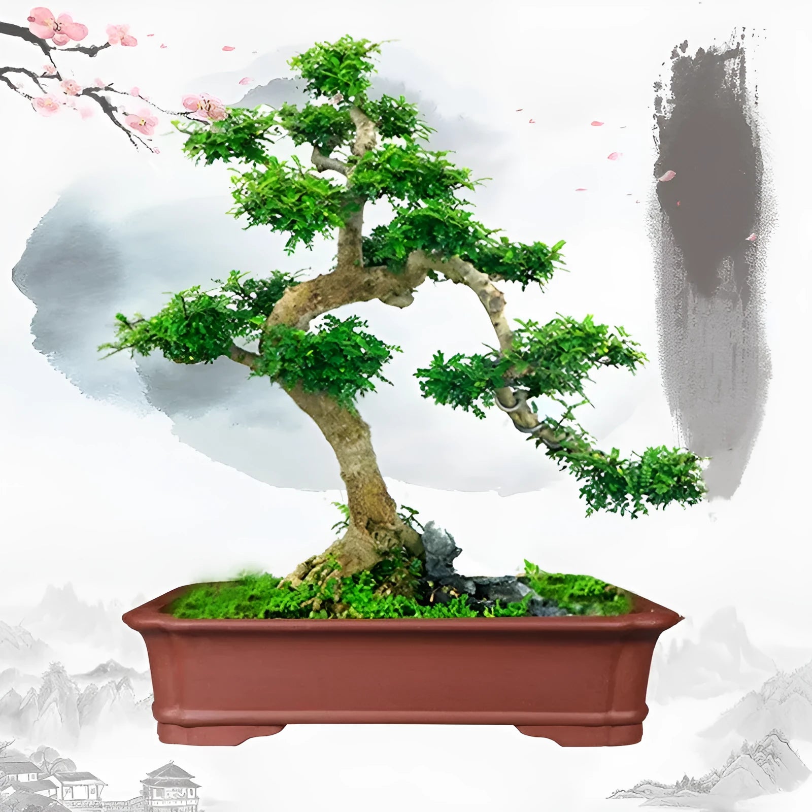 Rectangular purple clay flowerpot showing traditional handmade construction with multiple size options