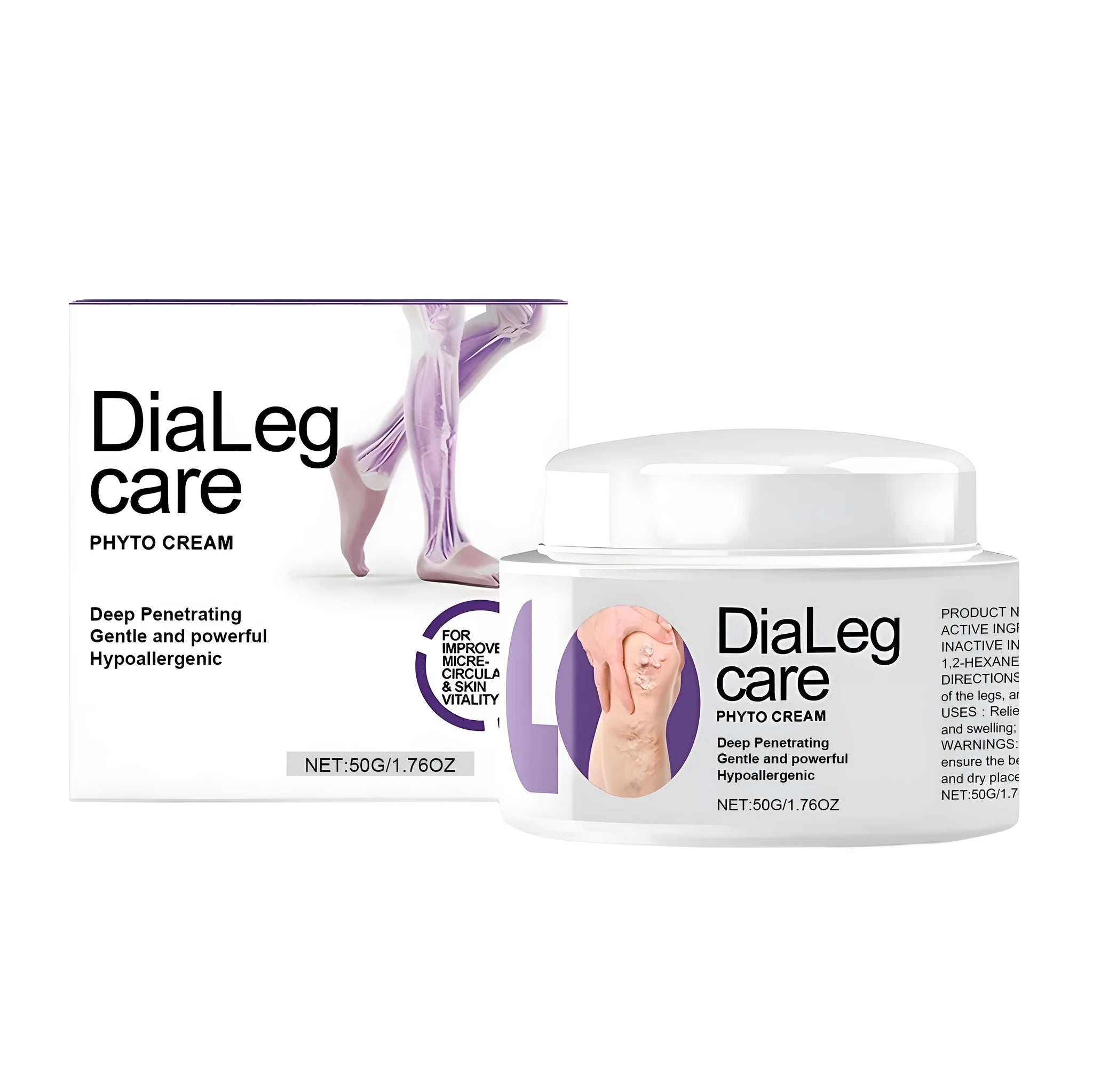 A 50g tube of varicose vein nursing cream with mint and shea butter.