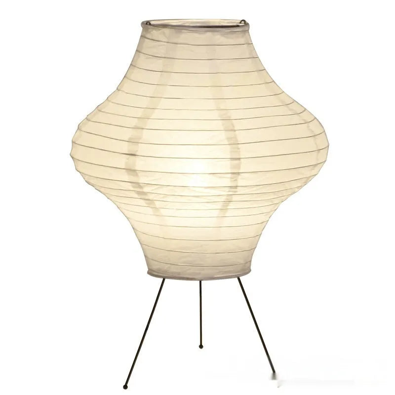Japanese style decorative table lamp with xuan paper shade and tricolour light source