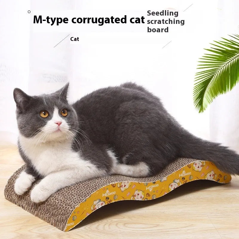 Corrugated paper cat scratch board in various style designs
