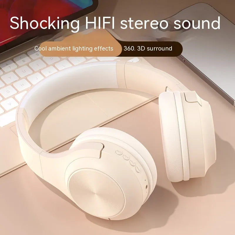 Wireless Bluetooth headset with charging case in chalk black, ivory white or youth green colour options