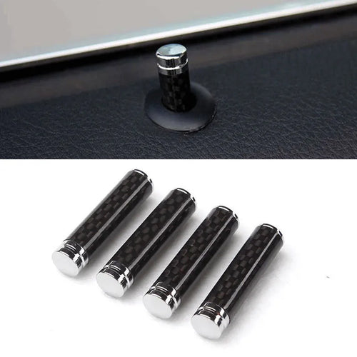 Four carbon fibre style car door handle covers with metal framework for direct replacement installation
