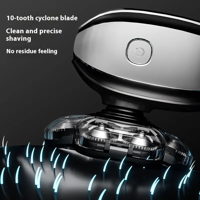 Black 6-in-1 USB rechargeable hair clipper kit with multiple attachments for personal grooming
