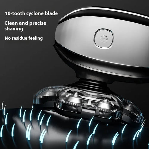 Black 6-in-1 USB rechargeable hair clipper kit with multiple attachments for personal grooming