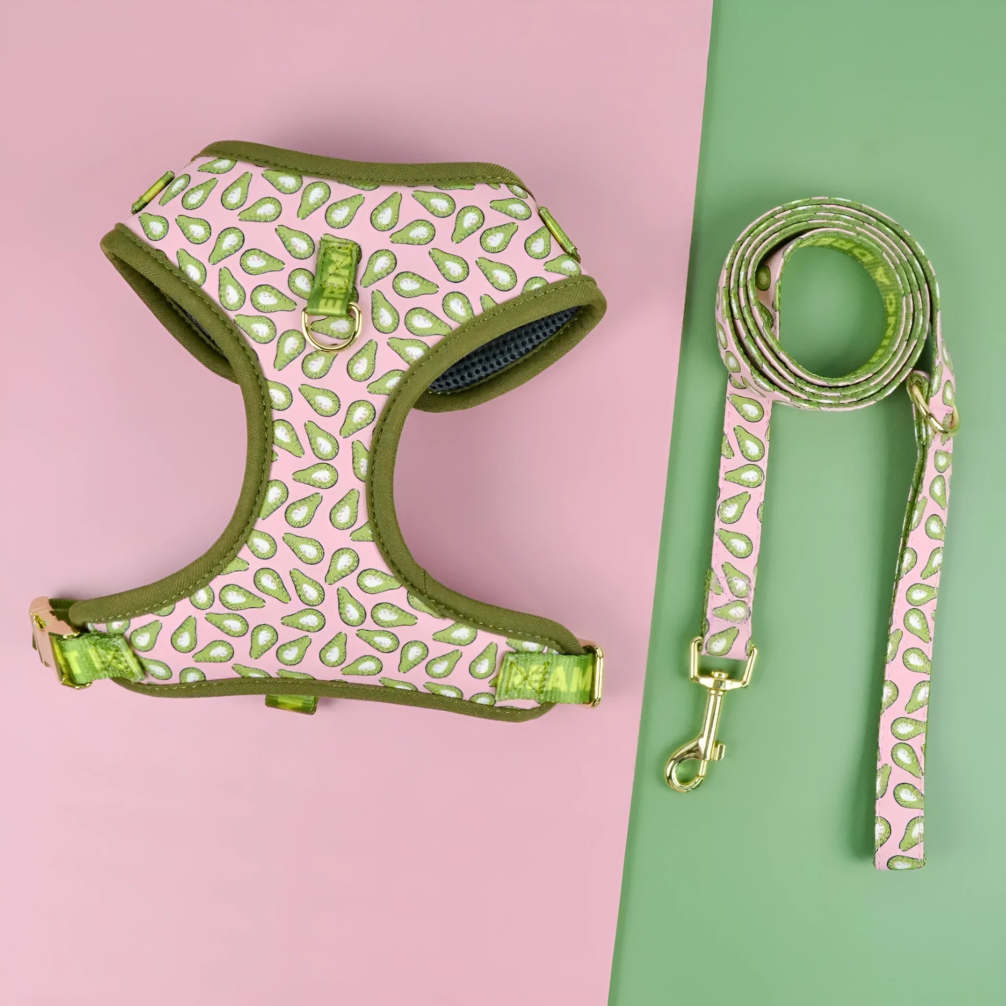 Polyester dog haulage rope and chest-back harness set in multiple colours for medium and large breeds