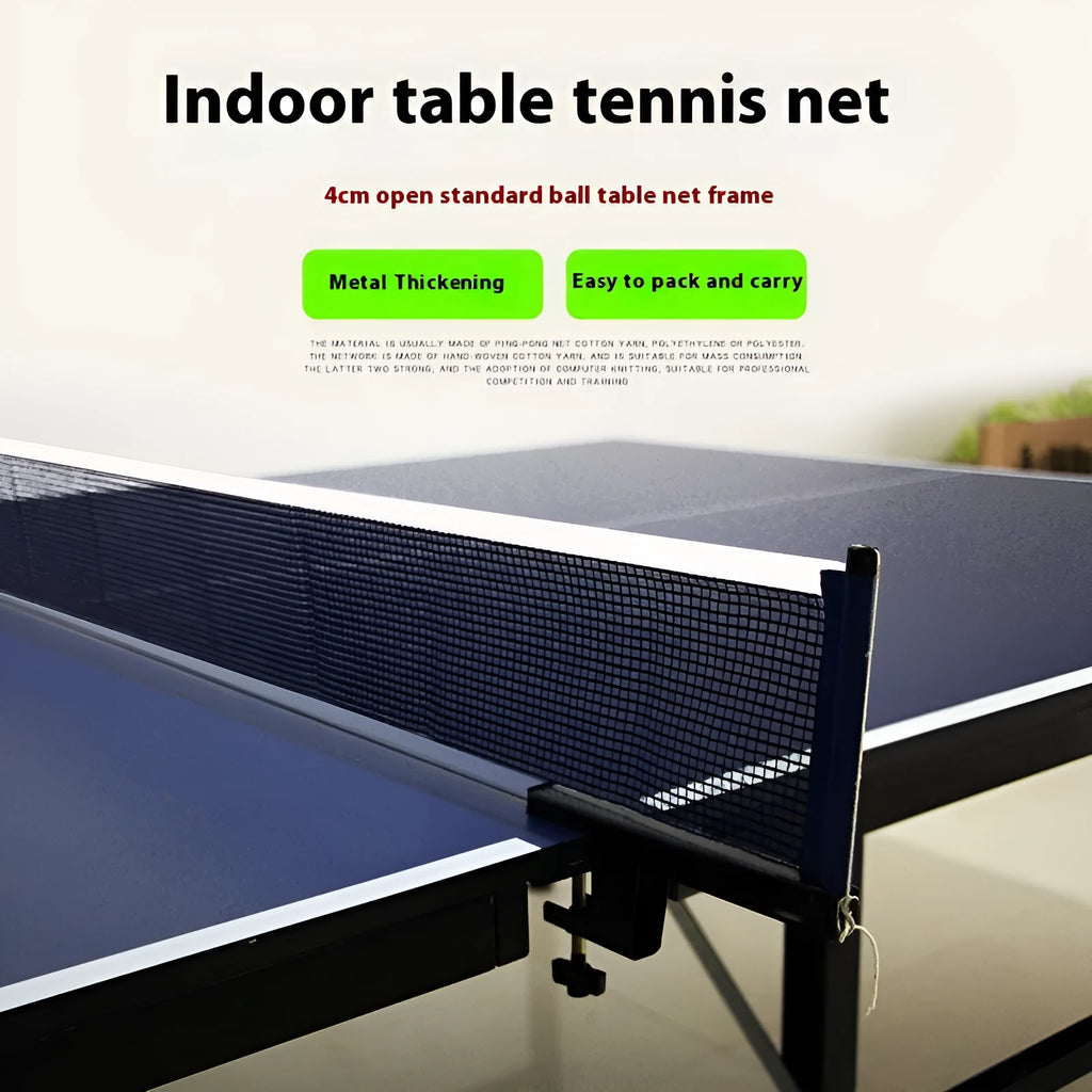 Table tennis posts with universal large clip for indoor tables in open grid colour scheme