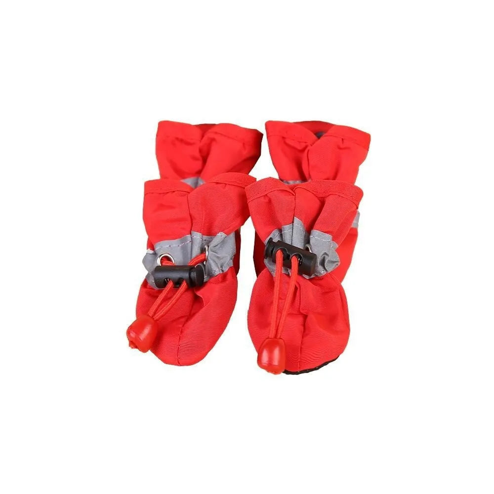 Soft sole cloth dog shoes available in multiple colours and sizes with fleece-lined and monkey print options