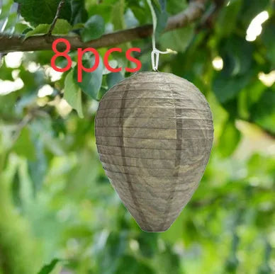22 by 28 cm beehive style paper lantern with honeycomb design in photographic colour