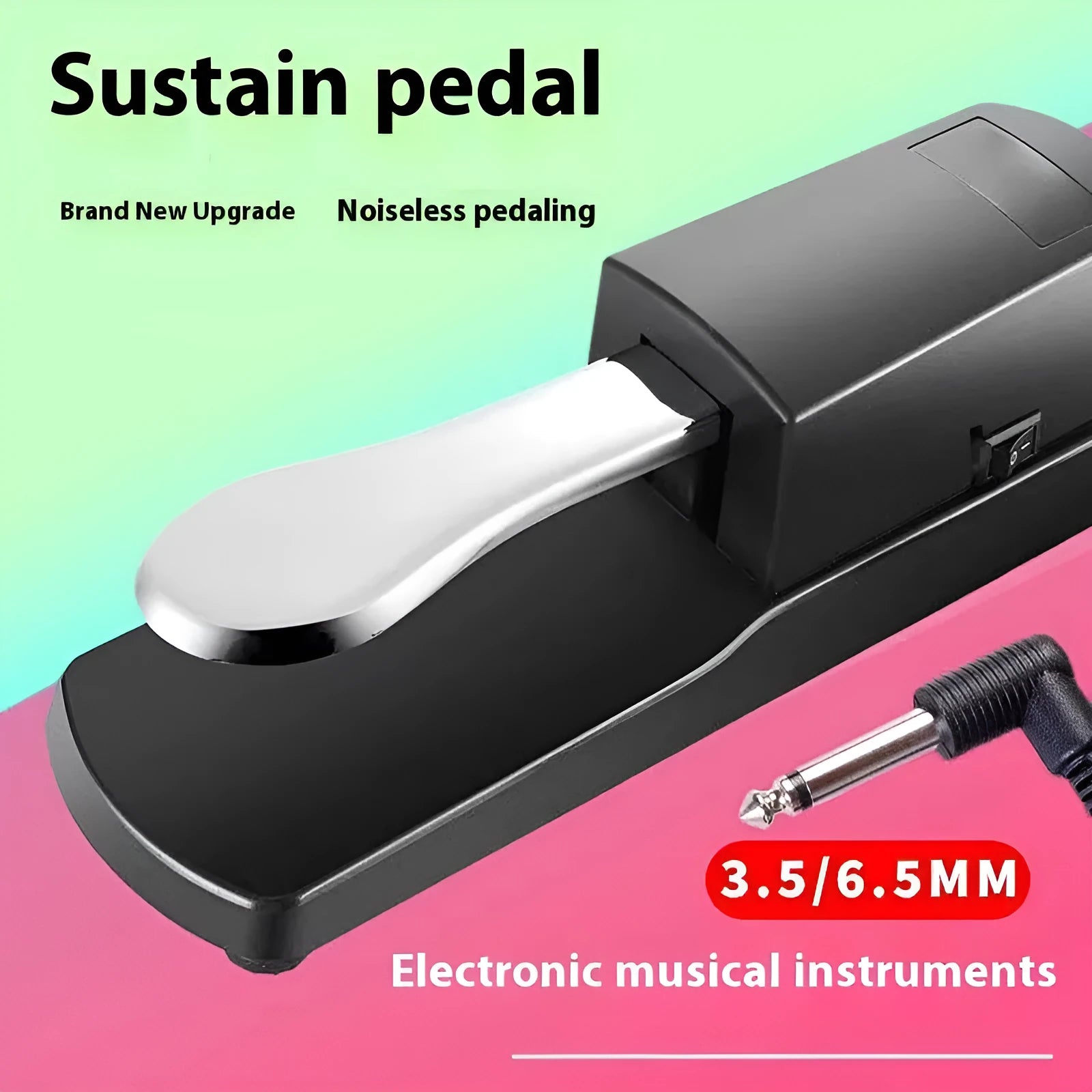 Universal electronic keyboard sustain pedal with single-leg design