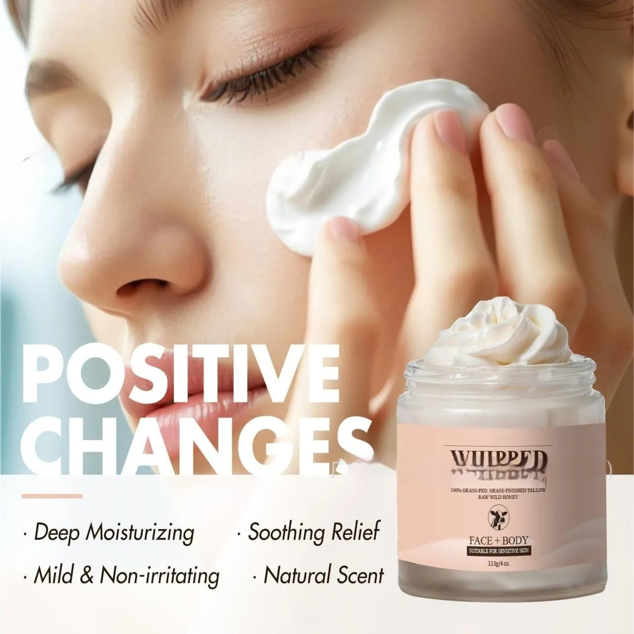 113g butter cream jar for facial moisturisation and dryness relief