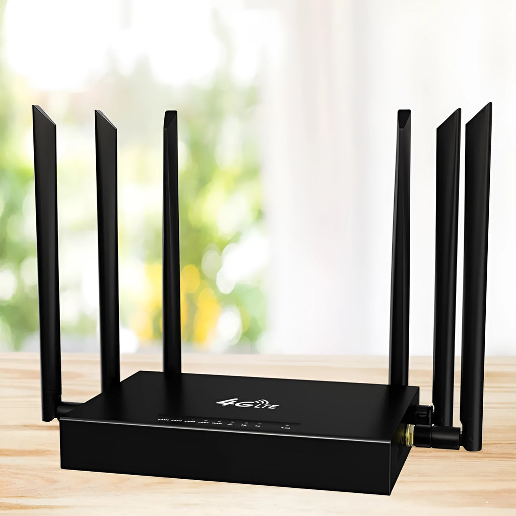 Industrial iron box 4G router with removable design measuring 29.5x25x5cm