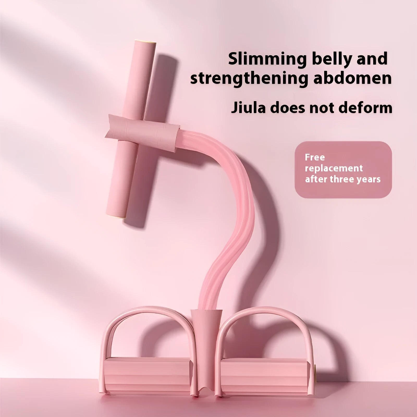 Purple TPR waist slimming exercise pedal with a tension device for sit-ups