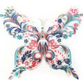 20 inch handmade butterfly quilling paper craft wall decoration with tools in blue or pink