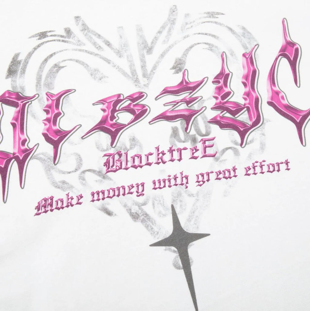Men's printed cotton t-shirt in black with fashion design and loose fit silhouette