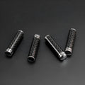 Four carbon fibre style car door handle covers with metal framework for direct replacement installation