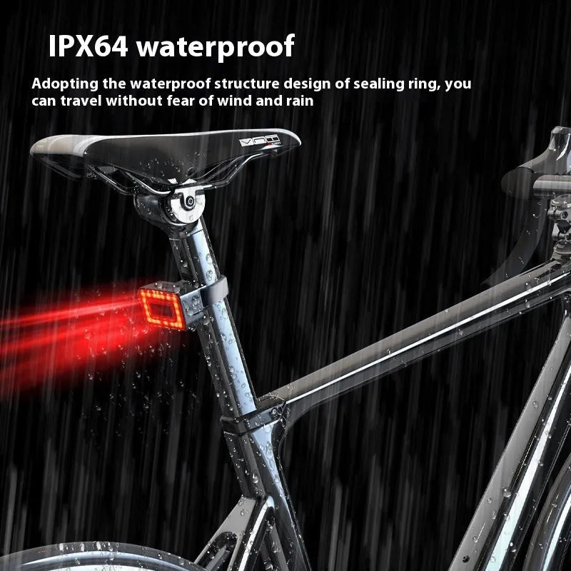 Radar detection bicycle taillight with Type-C charging port and double bracket mounting system