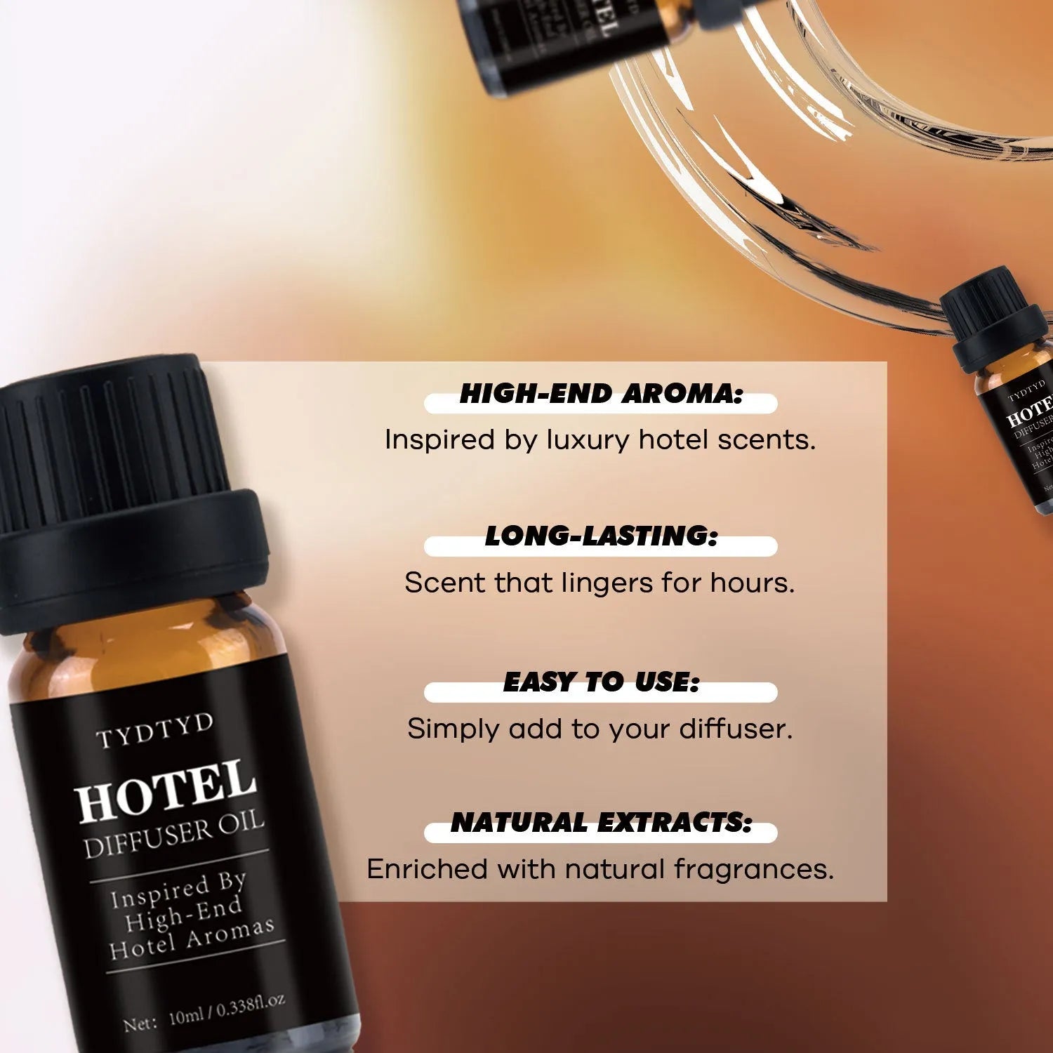 10ml bottle of natural plant fragrance essential oil with drip dispenser