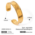 Stainless steel opening ring with electroplated colour finish in ins style.