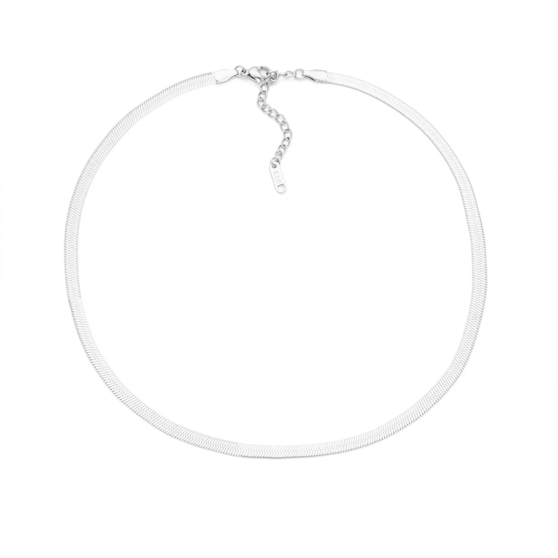 Gold and silver titanium steel necklaces showing letter A and number 7 pendants on 40.5cm chains.
