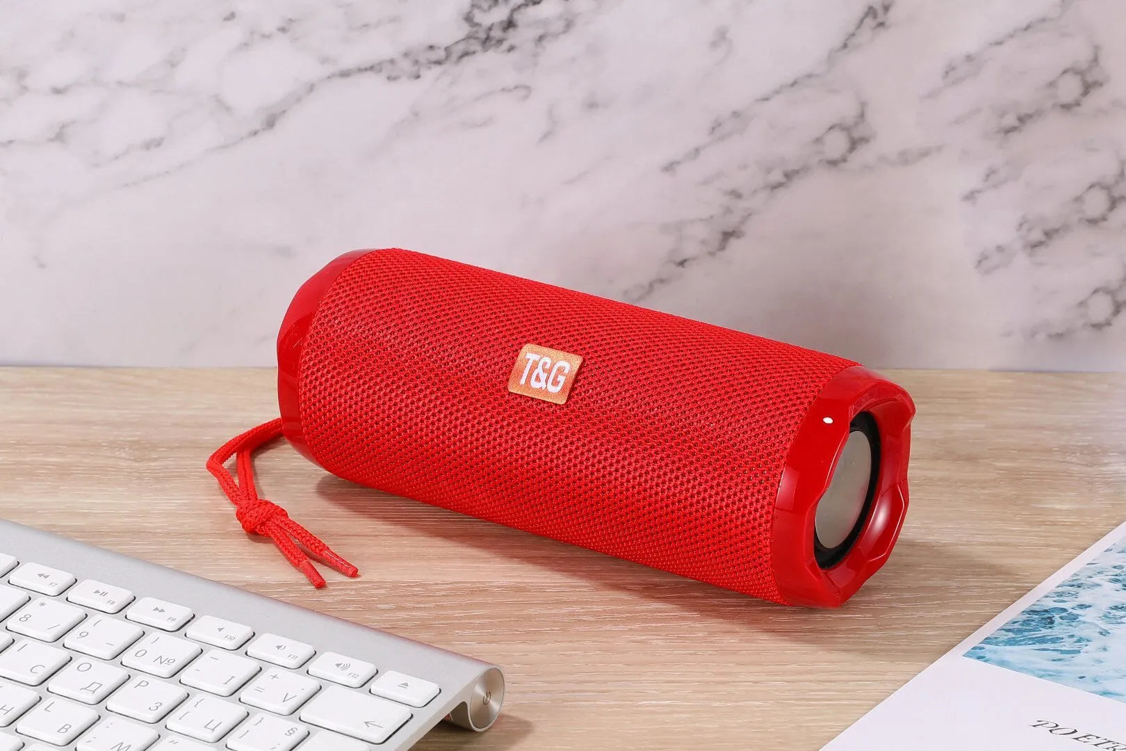 Fabric portable Bluetooth speaker with card holder in multiple colour options