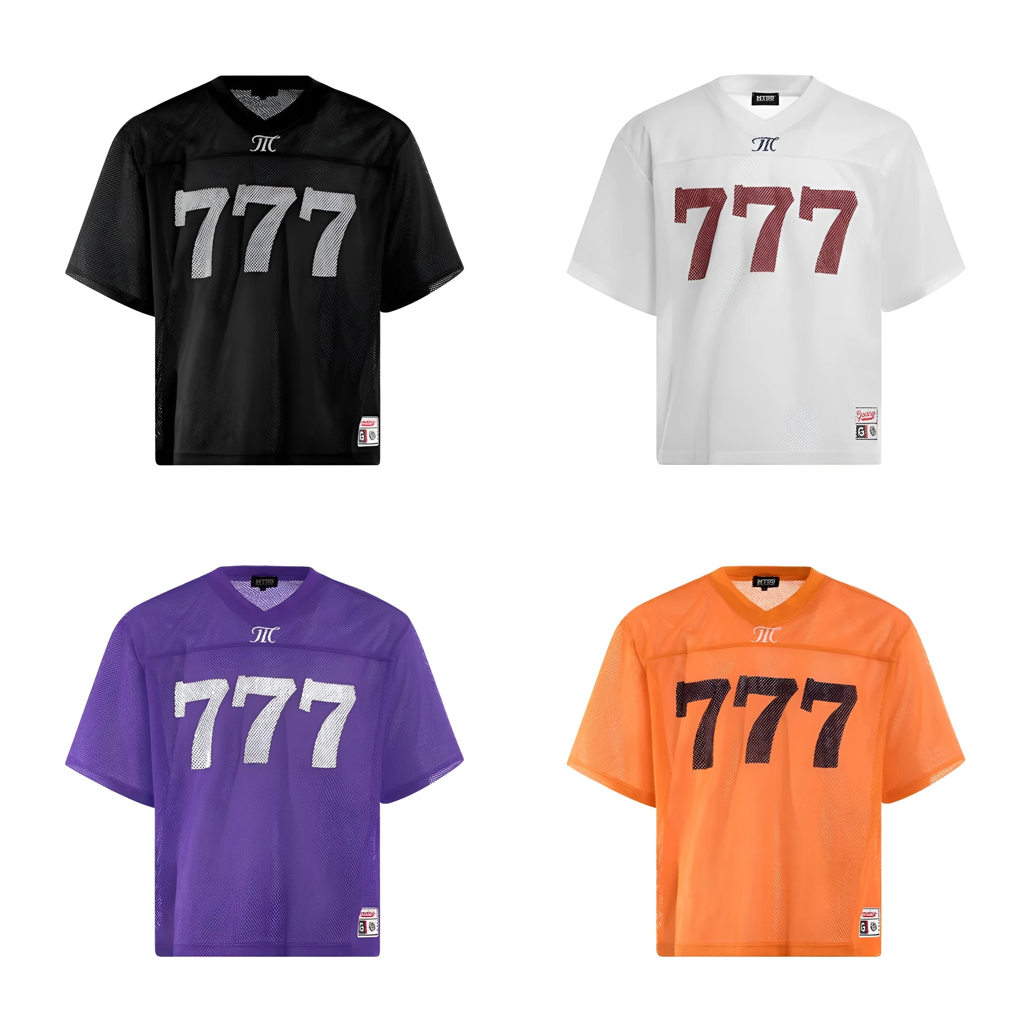 Retro style loose fit t-shirt in black, white, purple, or orange colour options