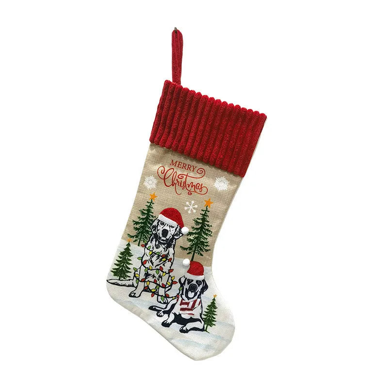 Cloth Christmas tree pendant ornament showing pastoral or American style, measuring 46 by 28 centimetres.