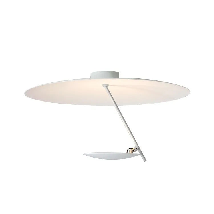 Creative iron ceiling lamp with 50cm diameter in white or white gold colour with LED warm light