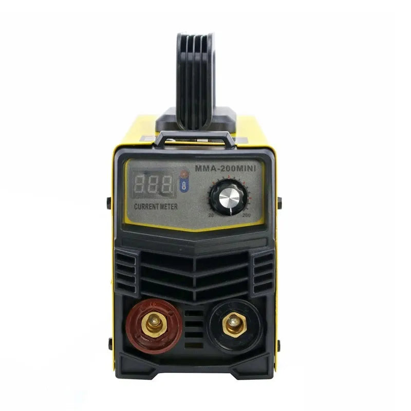 MMA-200MIN 220V inverter DC welding machine complete kit with welding tongs, grounding clamp, and face shield