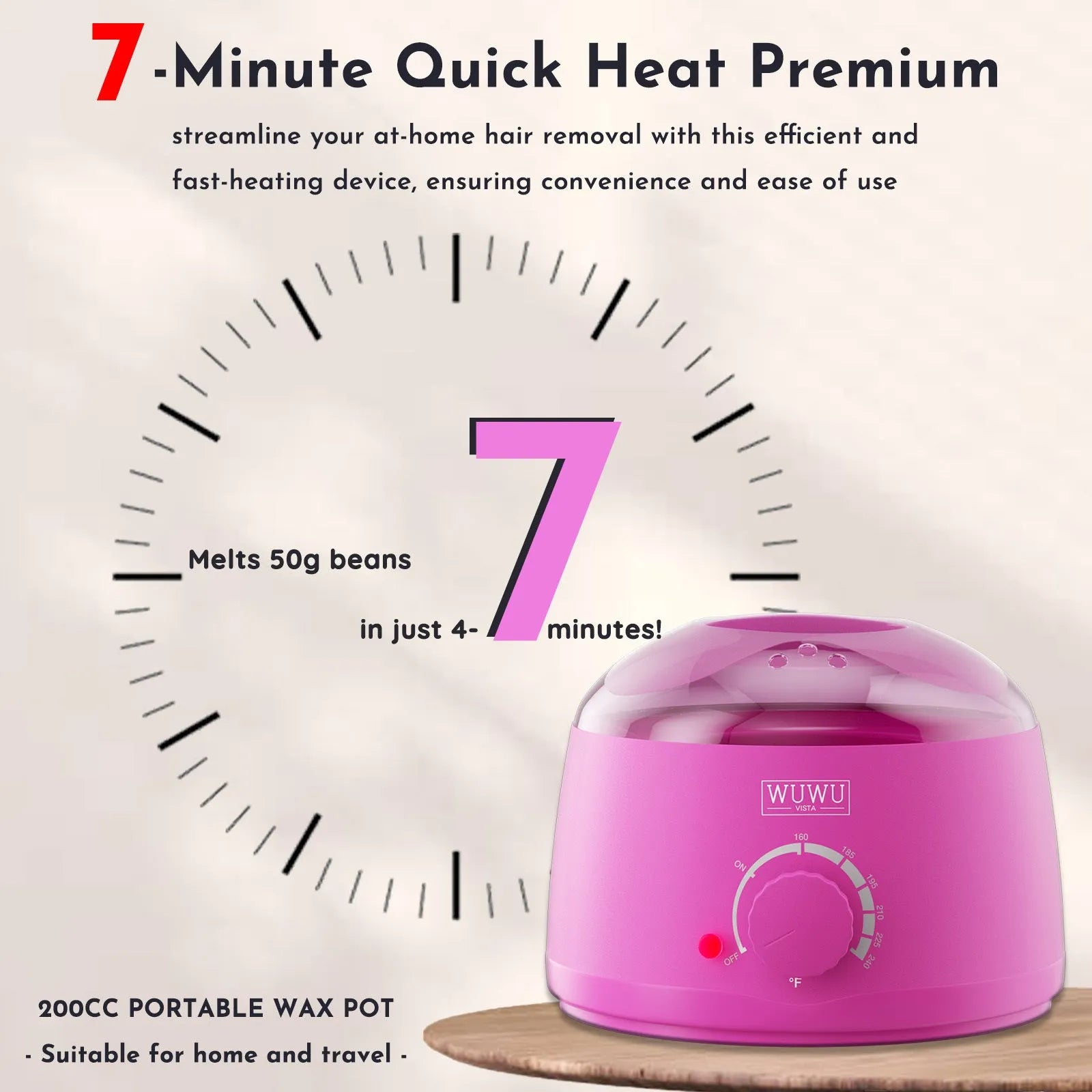 27-piece hair removal waxing kit showing wax beads, electric warmer and applicator sticks