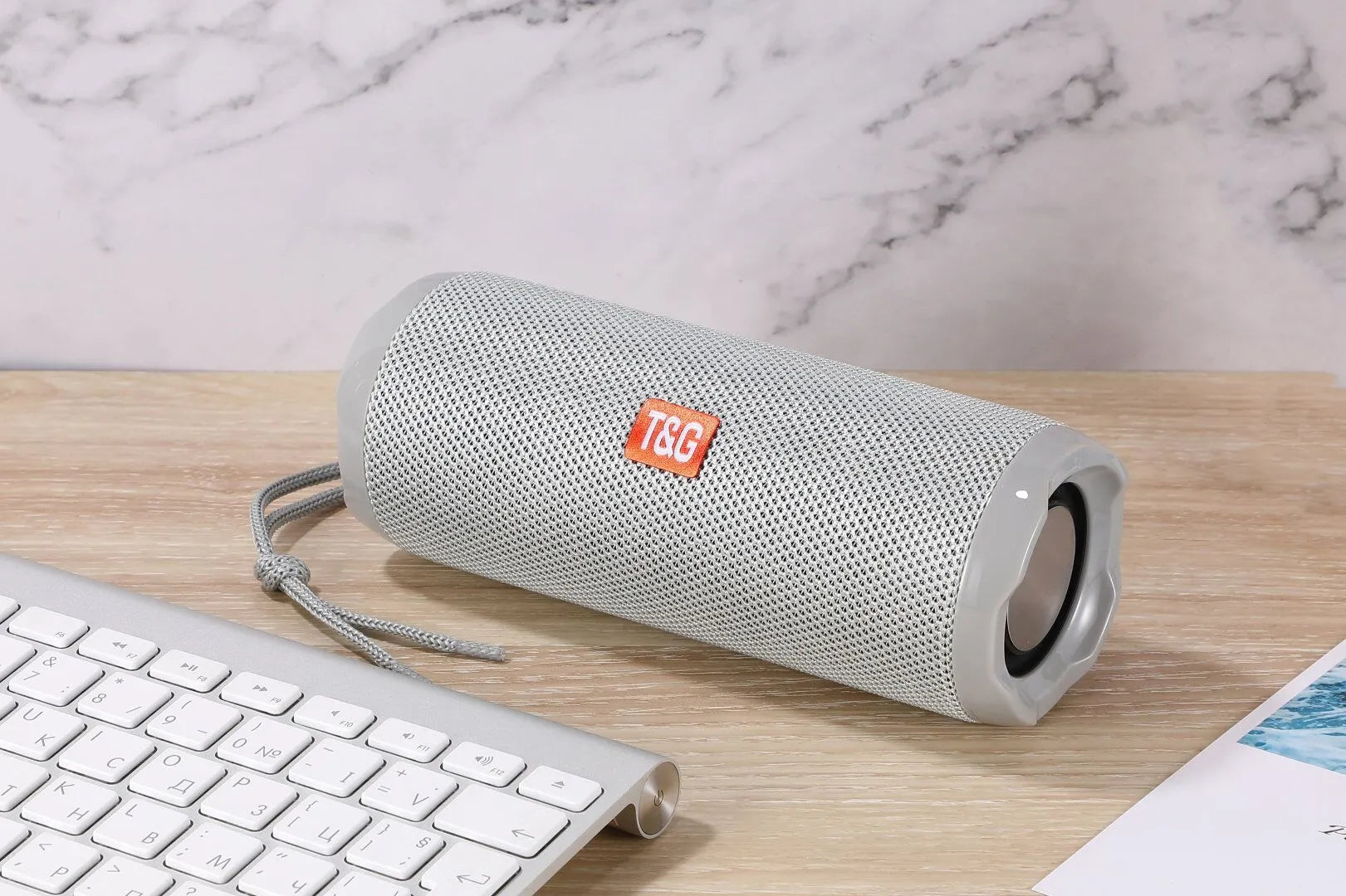 Fabric portable Bluetooth speaker with card holder in multiple colour options