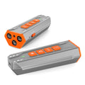 Ultrasonic dog trainer with three adjustable heads in black and orange colour