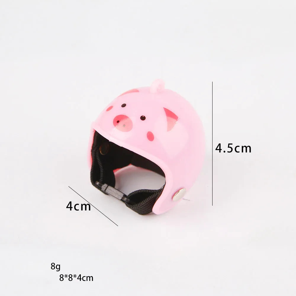 Adjustable pet safety helmet for small chickens and birds with sponge lining