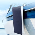 Blue EVA foam marine bumper fender with rope, shown next to a grey one.