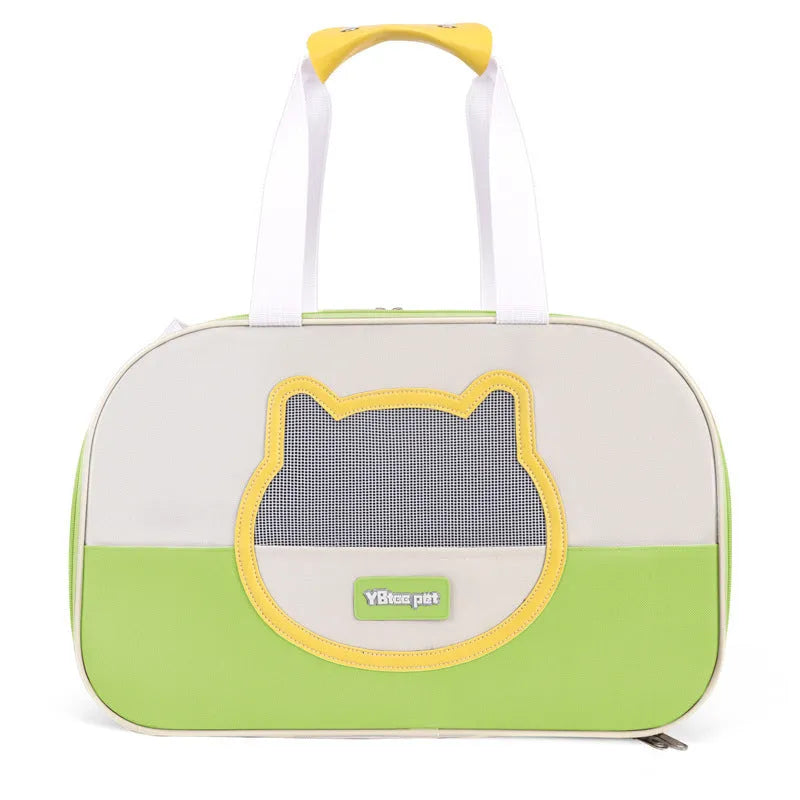 Foldable cat backpack carrier in Oxford cloth with breathable design and 15 Jin capacity