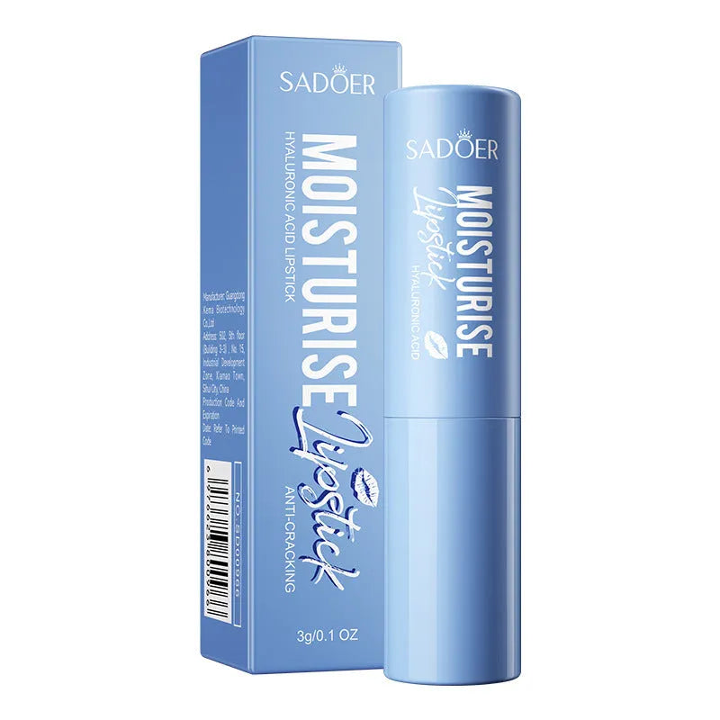 Anti-chapped moisturising lipstick tube showing various formula variants for dry lips