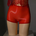 Shiny men's nylon underwear stockings in multiple colours with seamless mid-waist construction