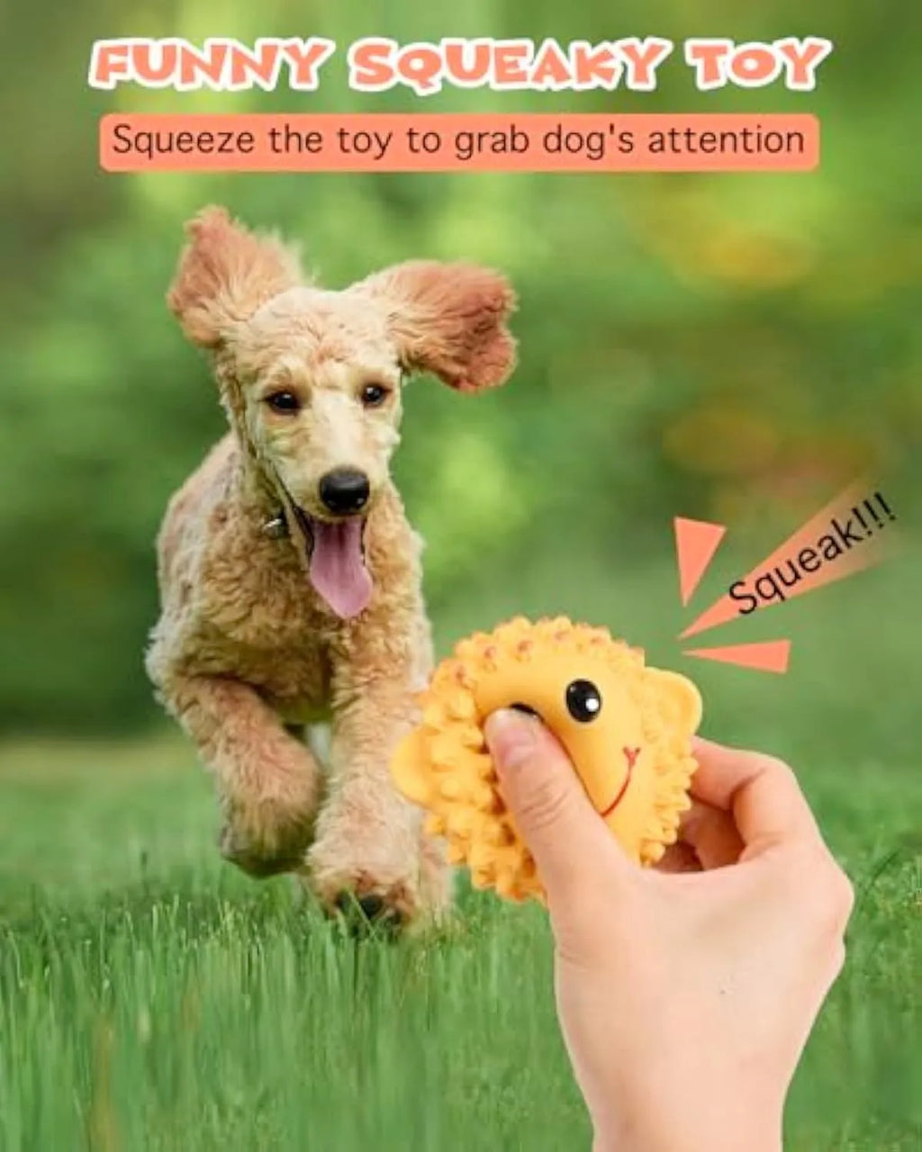 Latex squeaky dog toy with spiky texture in animal shape for small medium dogs