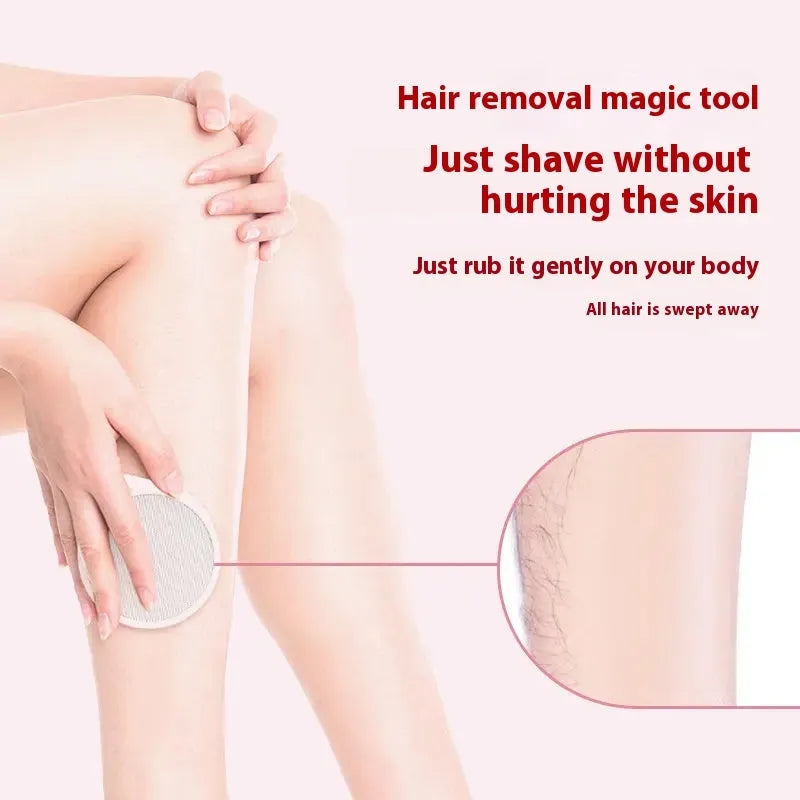 Nano glass epilator and dead skin remover foot grinder 2-in-1 device in plastic construction